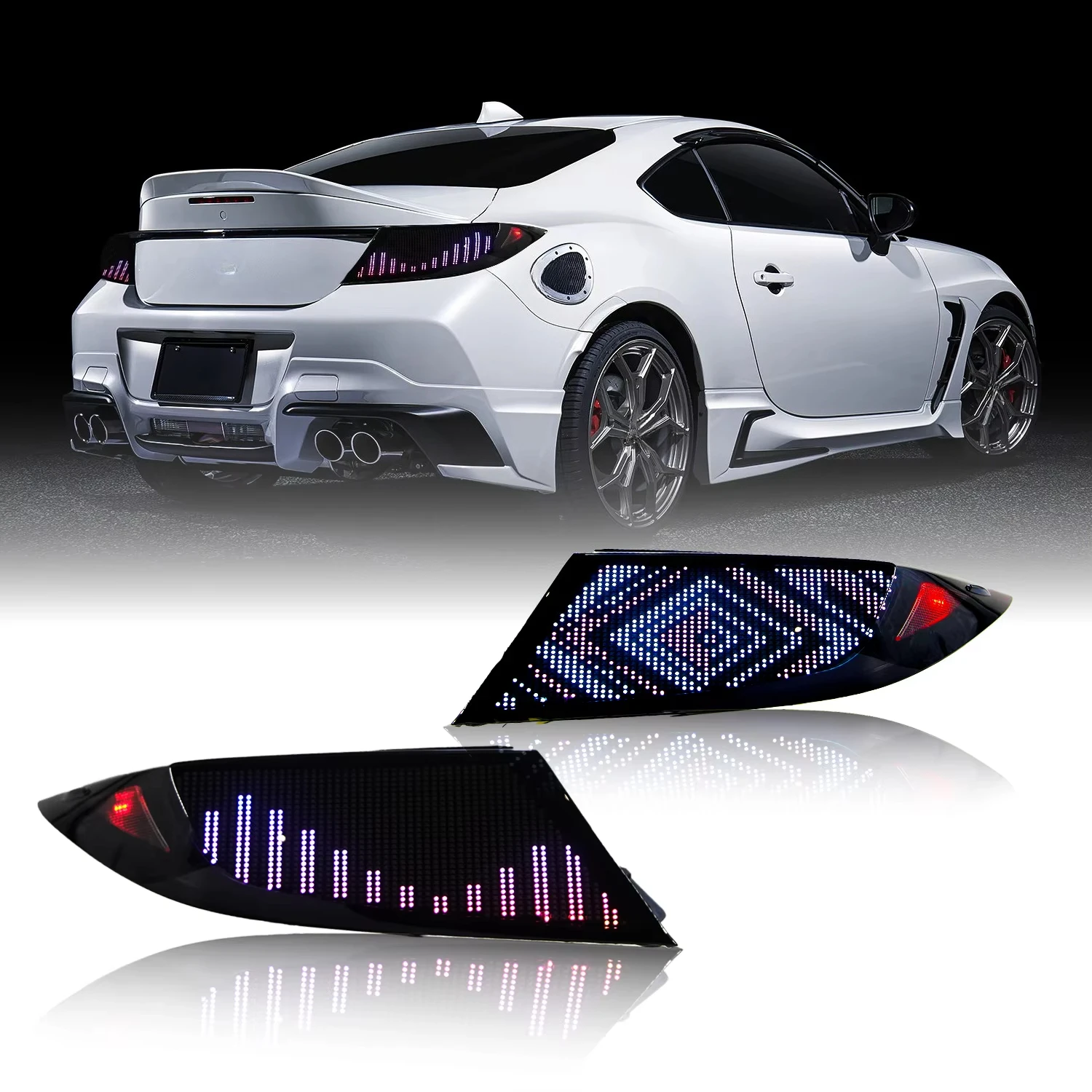 

DK Motion for 86 GR86 2022-UP Scion FR-S BRZ LED Tail Lights Digital RGB Rear Light Sequential Signal Taillights