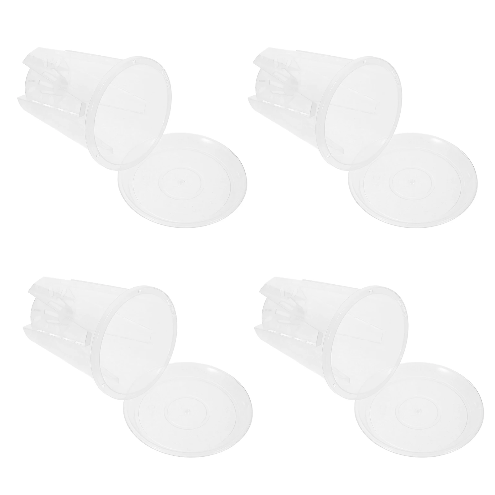 

4 Sets Orchid Pot Drainage Hole Planter Transparent Pp Clear Plastic Pots for Plants