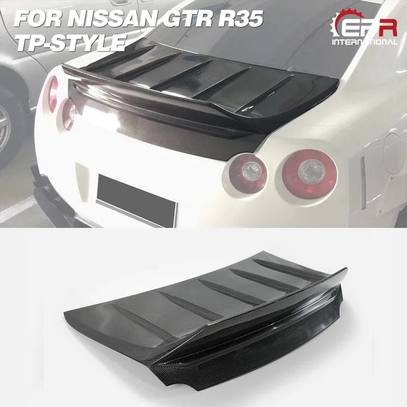 

Для Nissan GTR R35 TP-Style карбоновый глянцевый задний бампер для багажника внешние автомобильные аксессуары комплект кузова