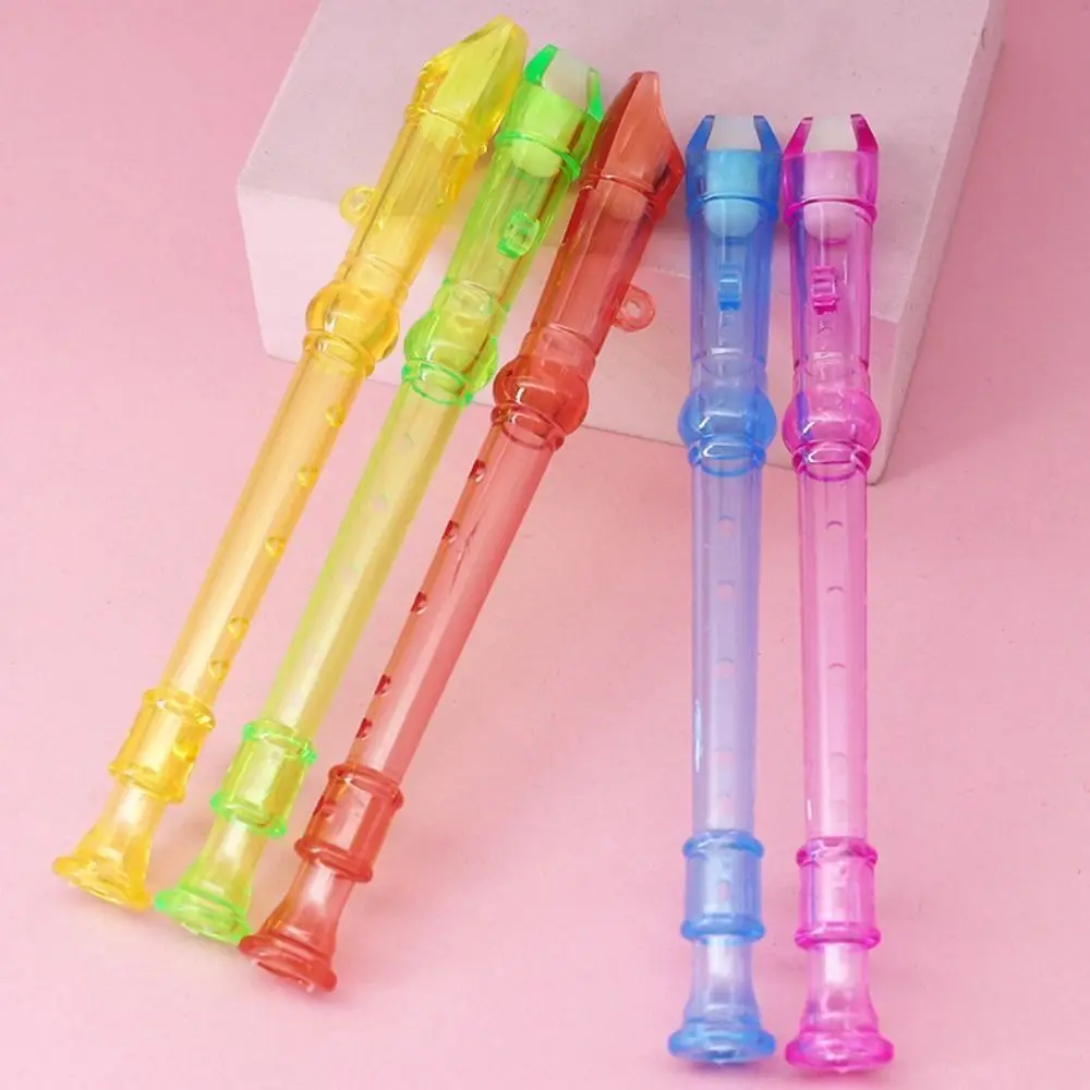 5 Pcs 6-Hole Mini Recorder Little Flute Educational Random Color Children Practice Wind Plastic Colorful Plastic Flute