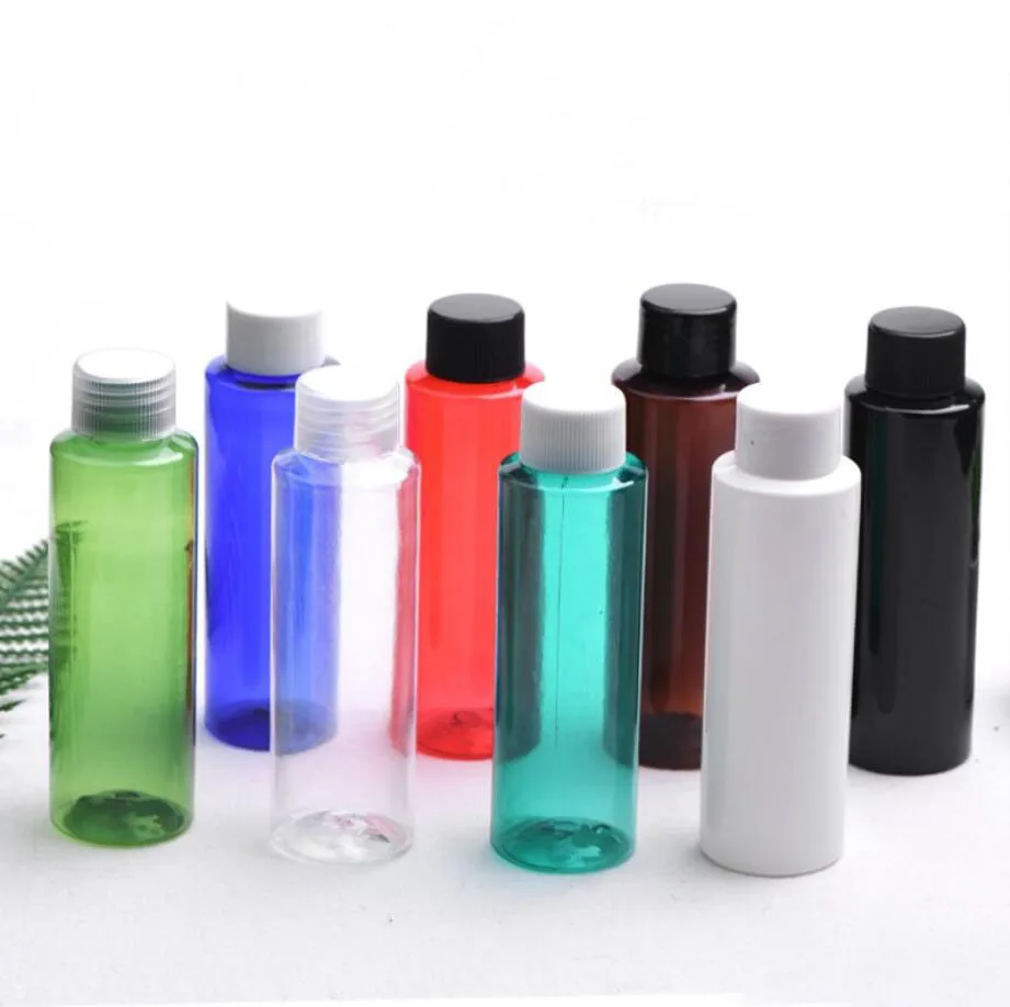 

100ml120ML round plastic PET BOTTLE toilet water lotion emulsion serum essential toner serum skin care cosmetic packing