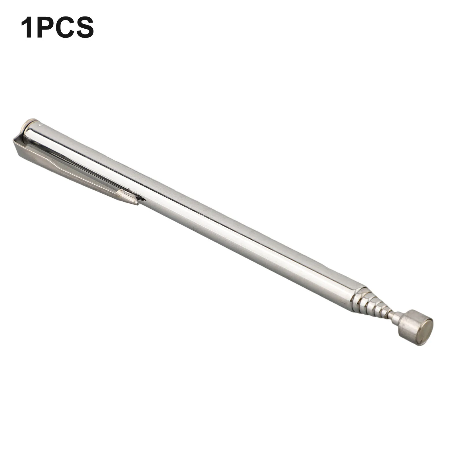 Portable Telescopic Magnetic Pick Up Rod Tool Extending Magnet 12.5-65CM 1.5LB Stainless Steel Pen Style Pickup Rod Black Silver