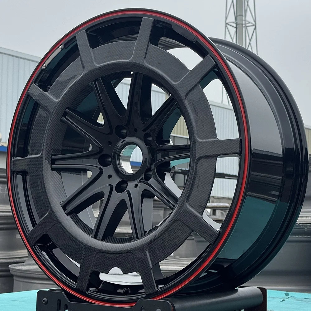 

19 20 21 22 23 24 Inch Forged Racing Car Wheels Custom 6061-T6 Alloy Car Wheels With Carbon Fiber Ring For Babos