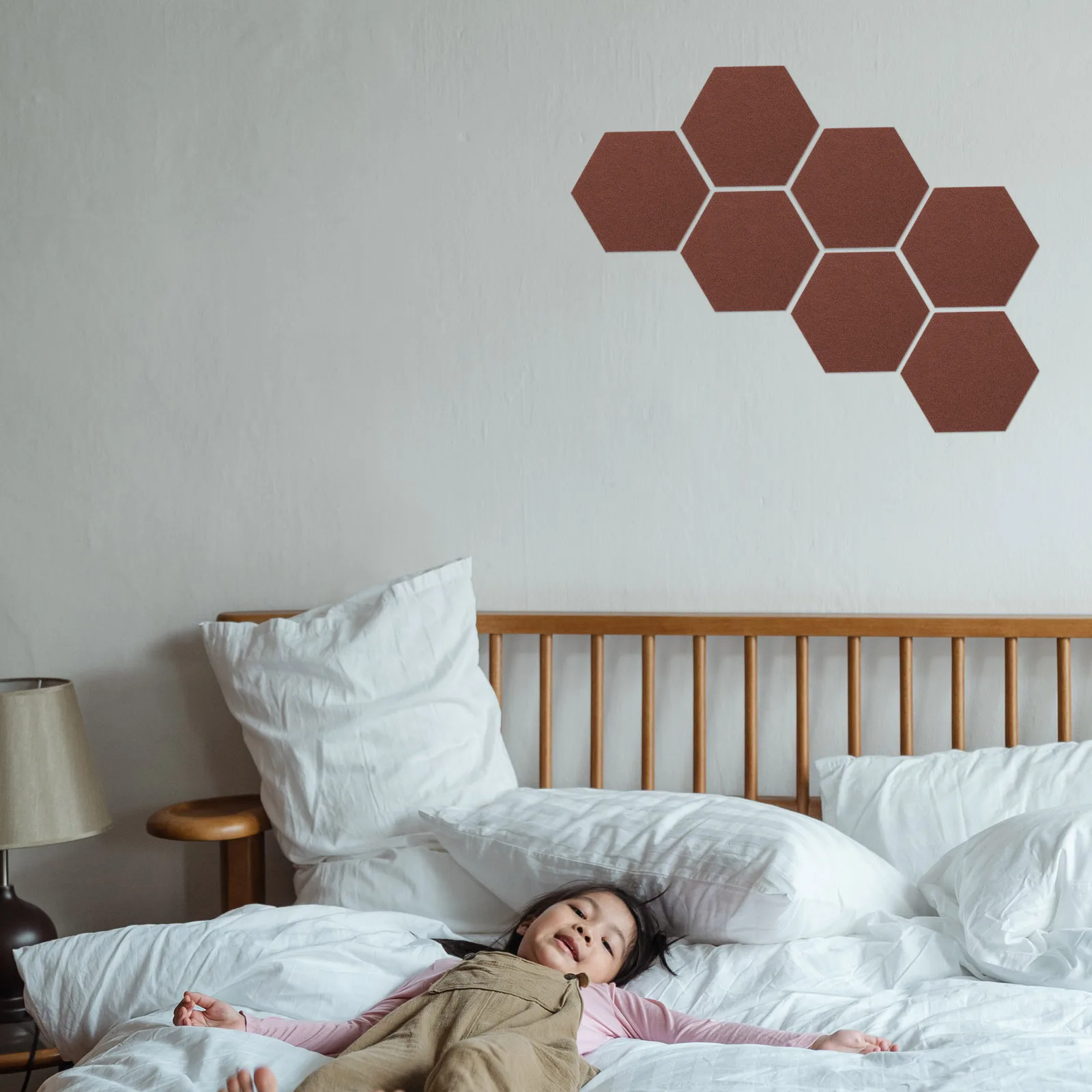 

12 pcs Felt Background Wall Sticker Hexagon Memo Board For Home Office Classroom Decor Self-Adhesive Felt Tile Board Wall