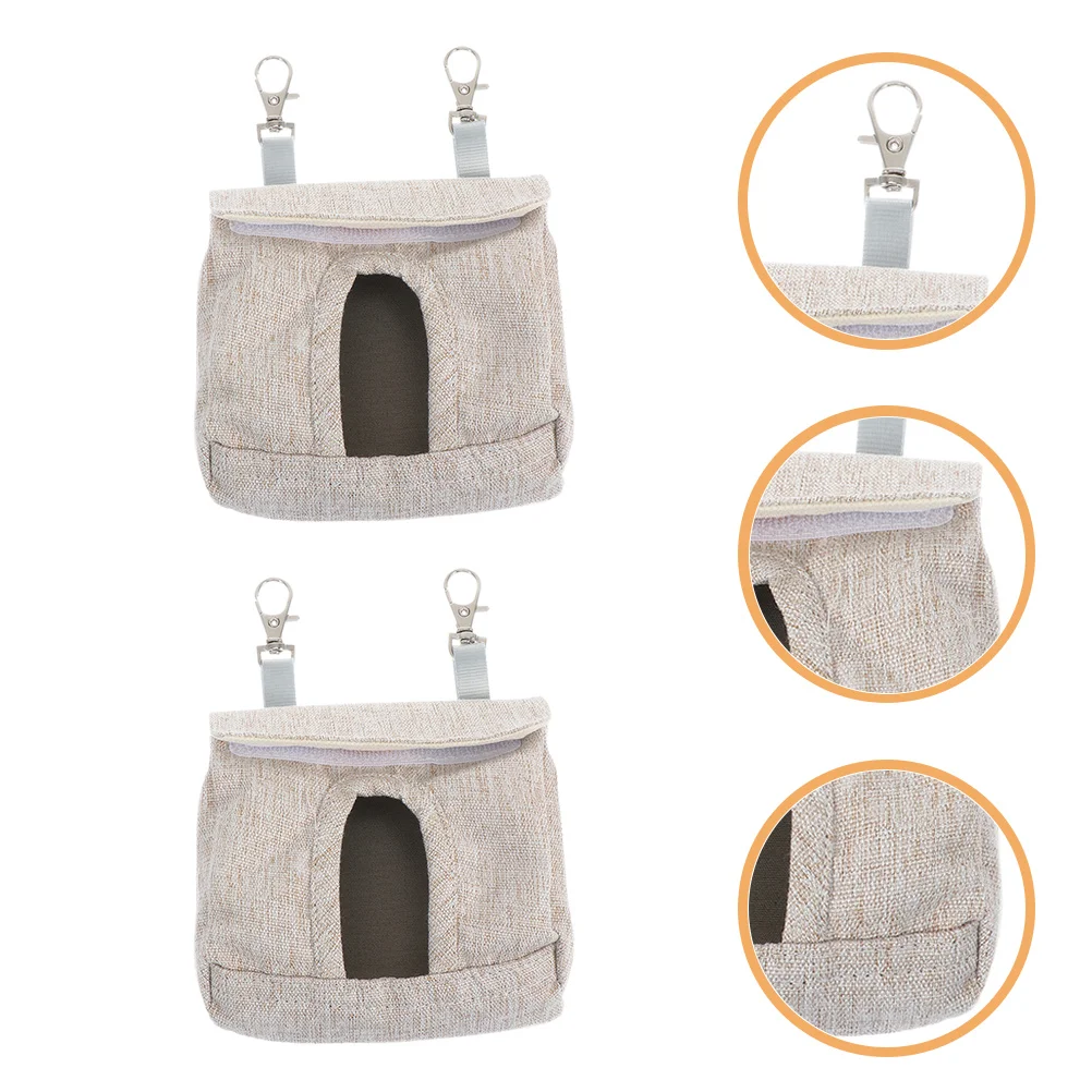 

2Pcs Small Animal Hay Feeder Bag Hanging Feeding Pouch for Guinea Pig Rabbit Hamster Bunny Chinchilla Easy Clean Feeder