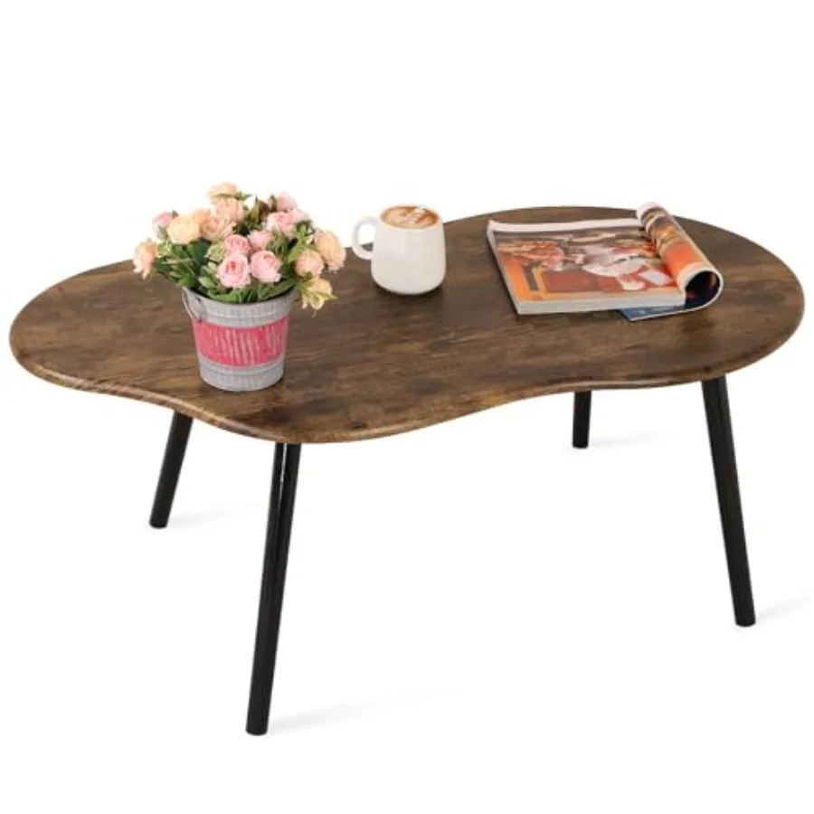 

Small Coffee Table Cloud Shape Coffee Table Industrial Coffee Tables Wood Irregular Center Floor Tables Mid Century Style Decor