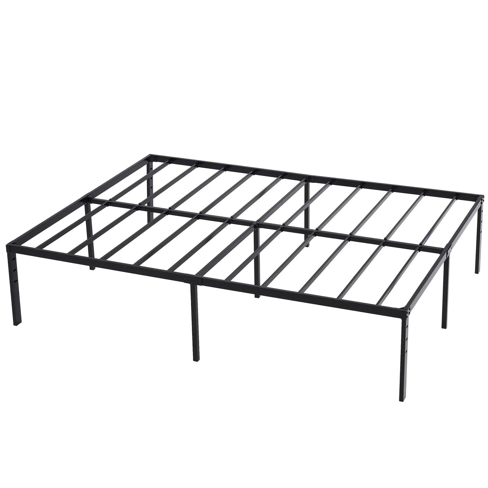 208,2 * 157,5 * 45,7 cm bedhoogte 18 "eenvoudig basis ijzeren bedframe ijzeren bed zwart