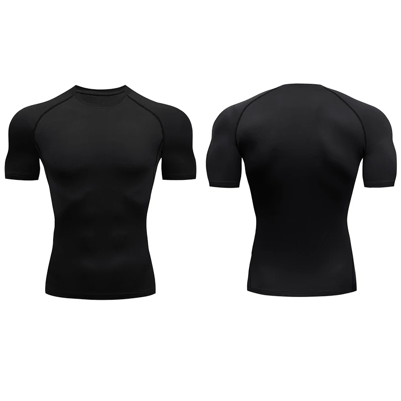 Felpa attillata a manica lunga da uomo di alta qualità scheletro palestra da uomo T-Shirt ad asciugatura rapida Running Fitness rushguard Training