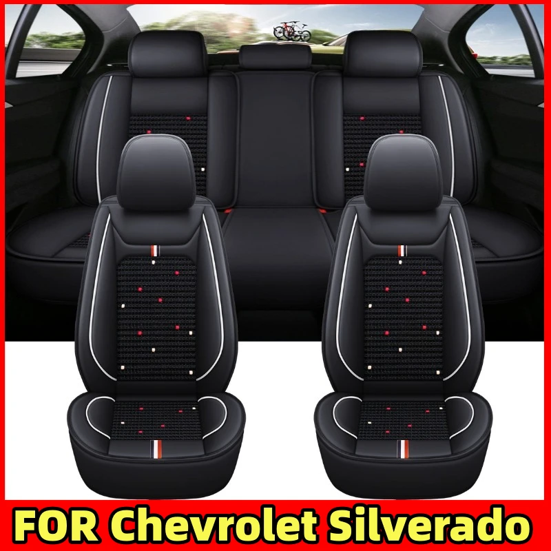 

FOR Chevrolet Silverado Car seat cover high quality PU leather ice silk splicing comfortable full wrap wear-resistant seat cover
