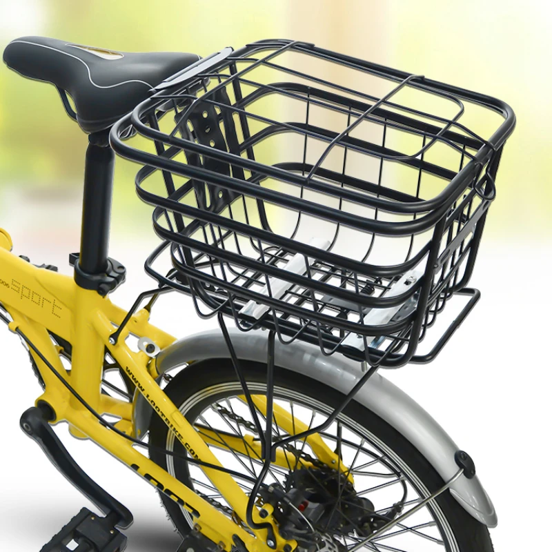 Bicycle Bold Iron Wire Basket Mountain Bike Rear Shelf Storage Basket Outdoor Folding Bicycle Pet Basket 자전거 바구니