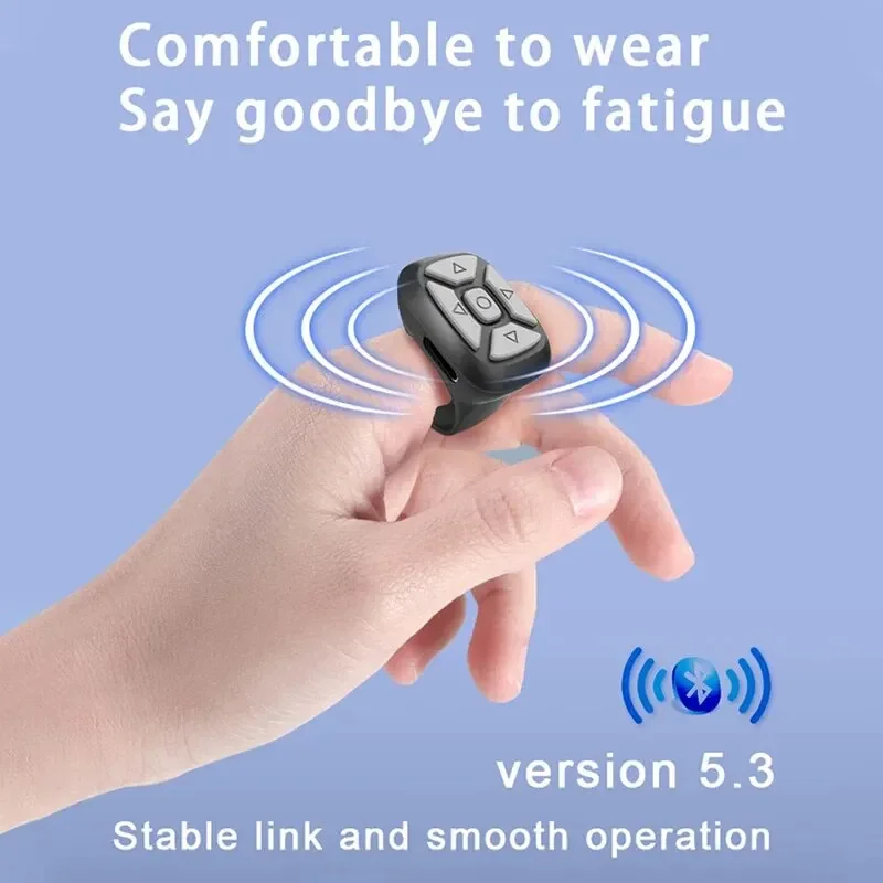 Wireless Bluetooth Mobile Selfie Lazy Instant Music Video Remote Control Ring Mobile Phone Bluetooth Controller For Xiaomi Apple image 4