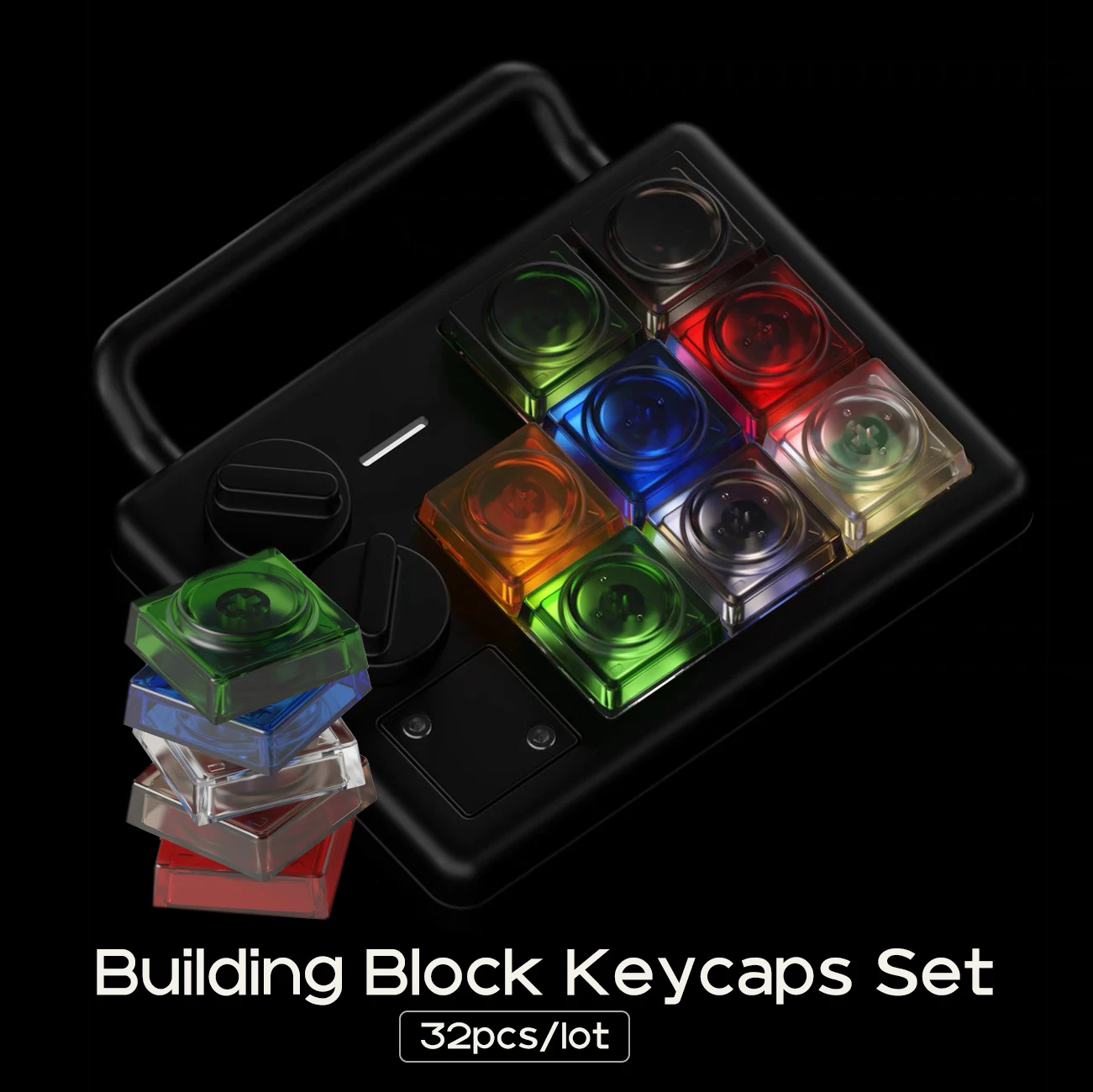 

32pc Funy Keycaps DIY Meachanical MX Axis Key caps For Keyboard Multicolor Transparent Frosted Building Block Keycap PC Game 1U