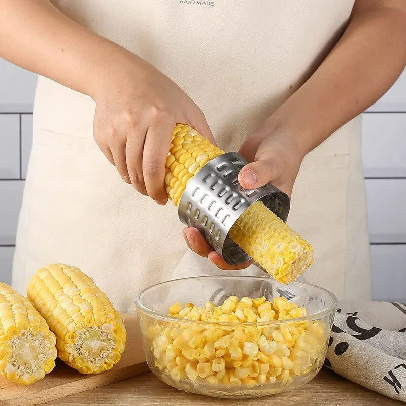 1Pcs Corn Stripper Fruit Tools Stainless Steel Corn Cob Remover Cutter Shaver Fruit Vegetable Cooking Tools Kitchen Supplies