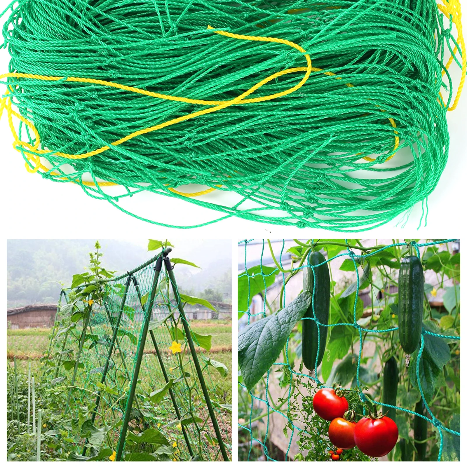 Vines Climbing Nylon Netting Garden Plant Trellis Fence Mesh Cucumber Morning Glory Tomato Beans Flower Growing Support Net