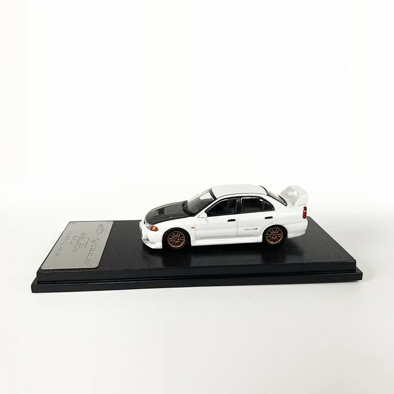 MC 1:64 Modelo Coche Lancer Evolution V4 Colección de vehículos fundidos a presión de aleación - Blanco carbón