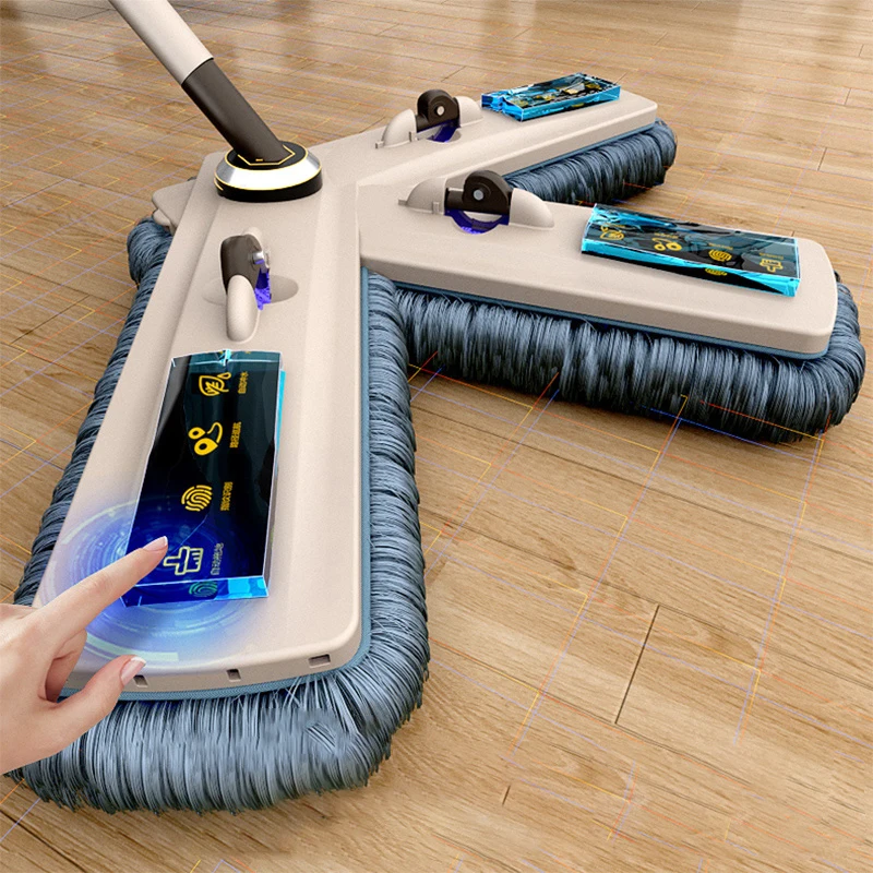 Magic Self-Cleaning Squeeze Mop Microfiber Spin And Go Flat Mop For Washing Floor Home Cleaning Tool Bathroom Accessories Set