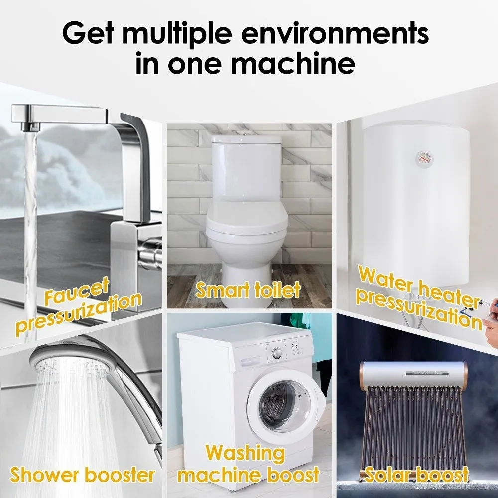 

24 В бустер душевого насоса 150 Вт бустерный насос высокого давления энергосберегающий автоматический водяной насос под давлением