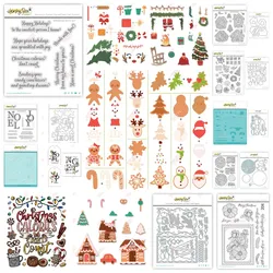 Honey Oct New Cut Dies and Stamps Stencil Merry Christmas House Car Tree Cookies Flowers Bee Die DIY Home Gift Card Scrapbooking