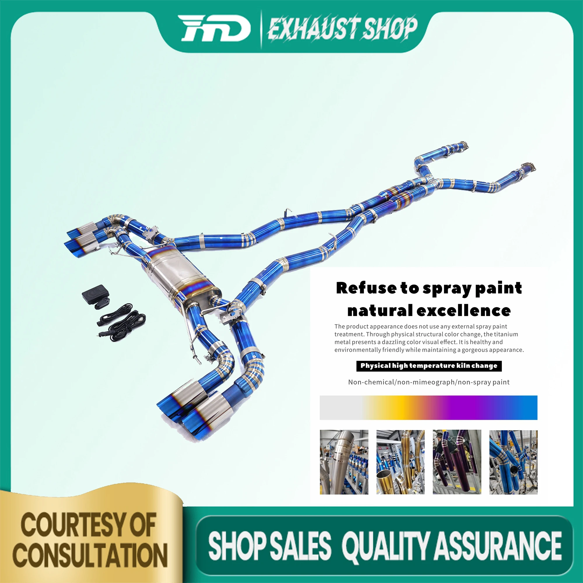 

HMD Exhaust Catback for BMW X5M X6M F95 F96 LCI 2024+ Ti OEM Valve Muffler Tips Lossless installation Exact Fit