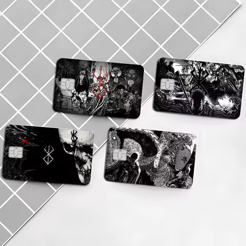 Guts Sword In Berserk Anime Cartoon Bear Skin Sticker Film Tape Case For Big Credit Debit Card Front Side