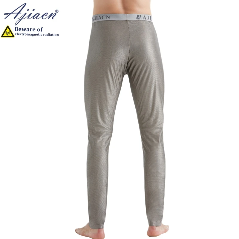 Tissu tricoté en fibre d'argent anti-rayonnement pour hommes et femmes, sous-vêtements longs, blindage contre les radiations électromagnétiques, téléphone, 100%