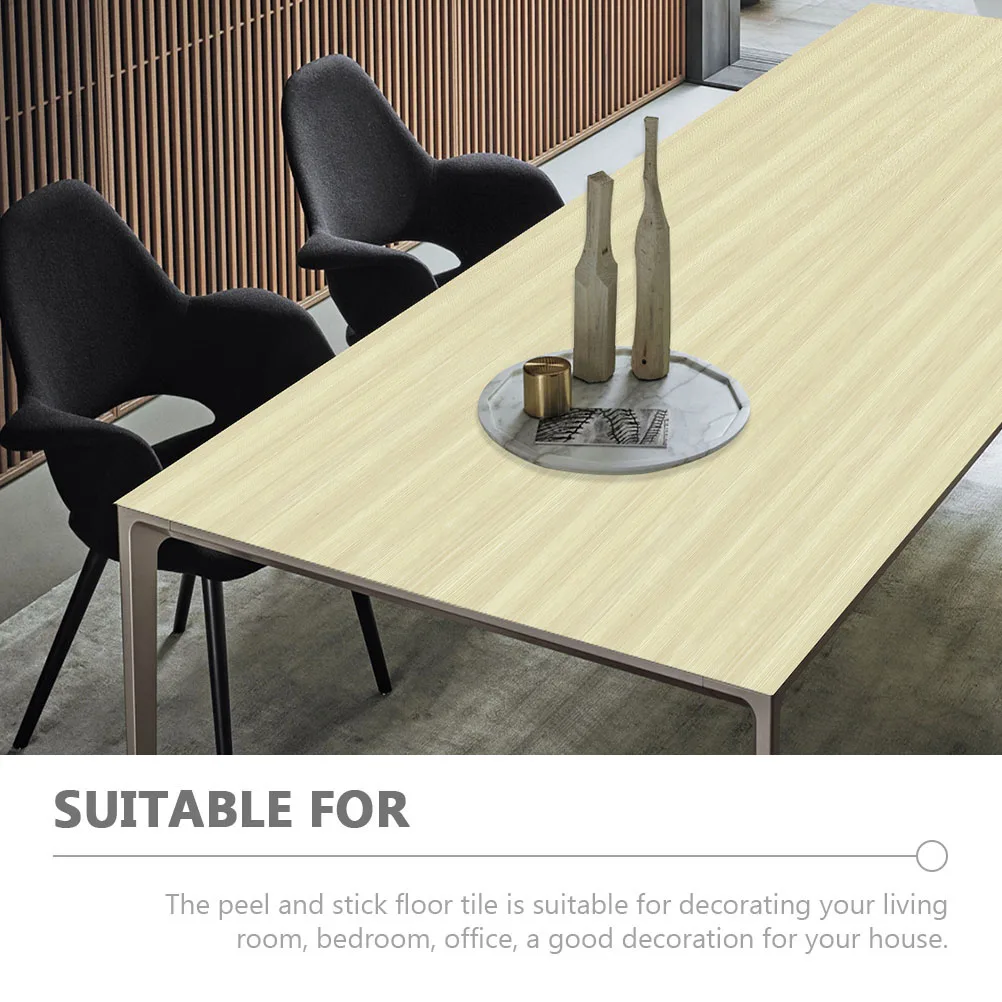 

Cupboard Waterproof PVC Floor Stickers Removable Textured Peel and Plank Flooring