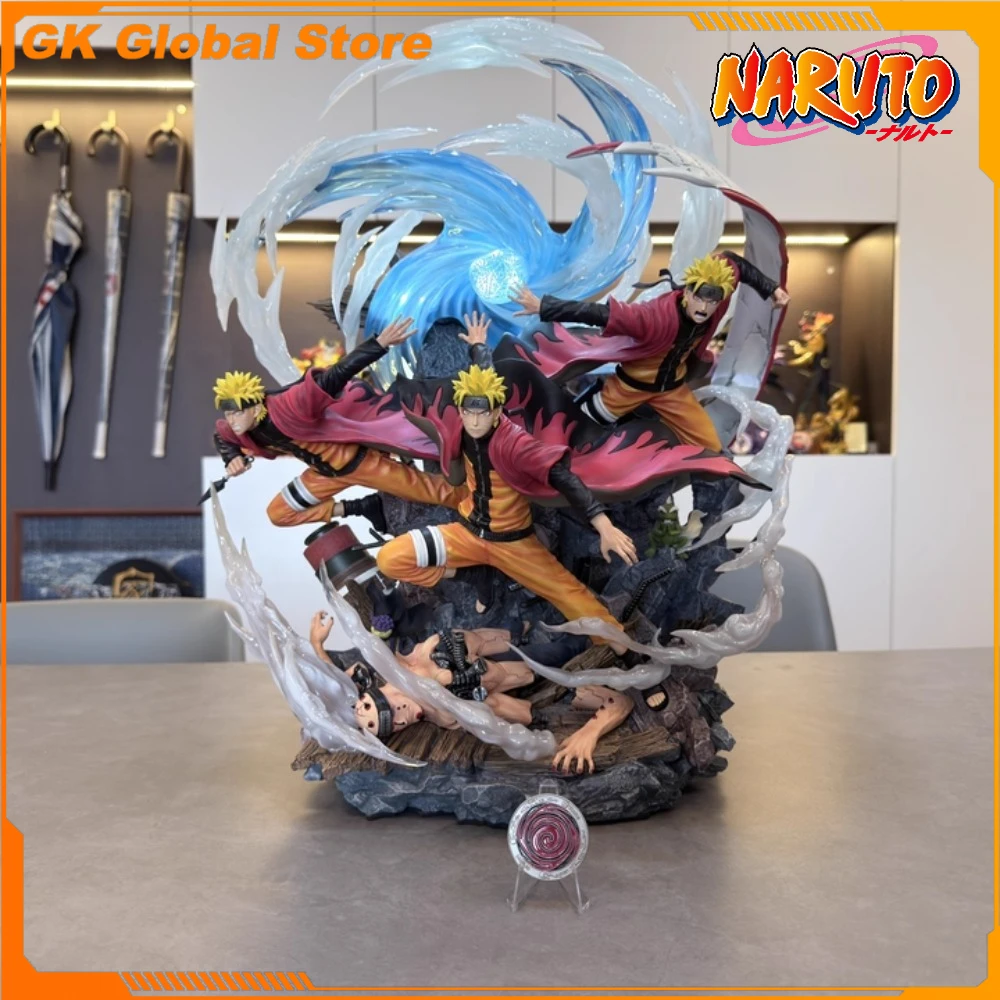 

53cm Naruto Anime Figure Uzumaki Naruto Peripheral Scene Glow Resin Statue Desktop Decorate Collect Ornaments Birthday Gift Toys