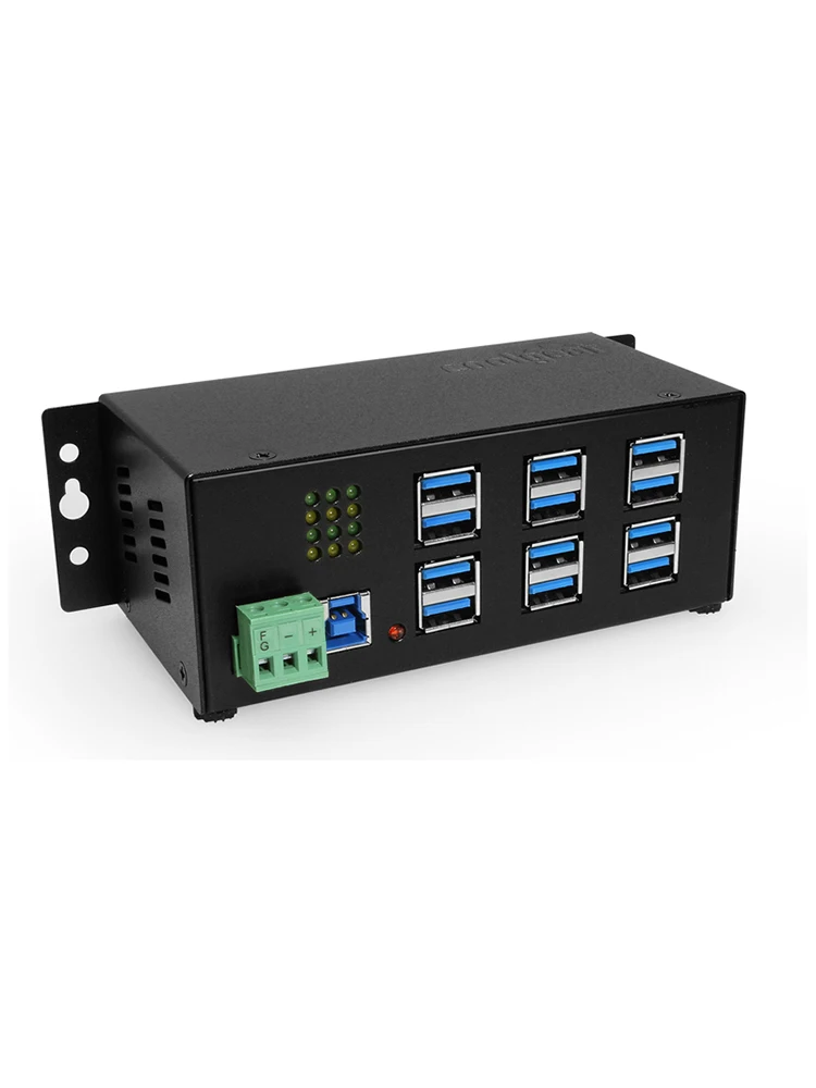 12-Port USBG-12U3ML USB3.0 Industrial Metal Hub Optional Power Adapter