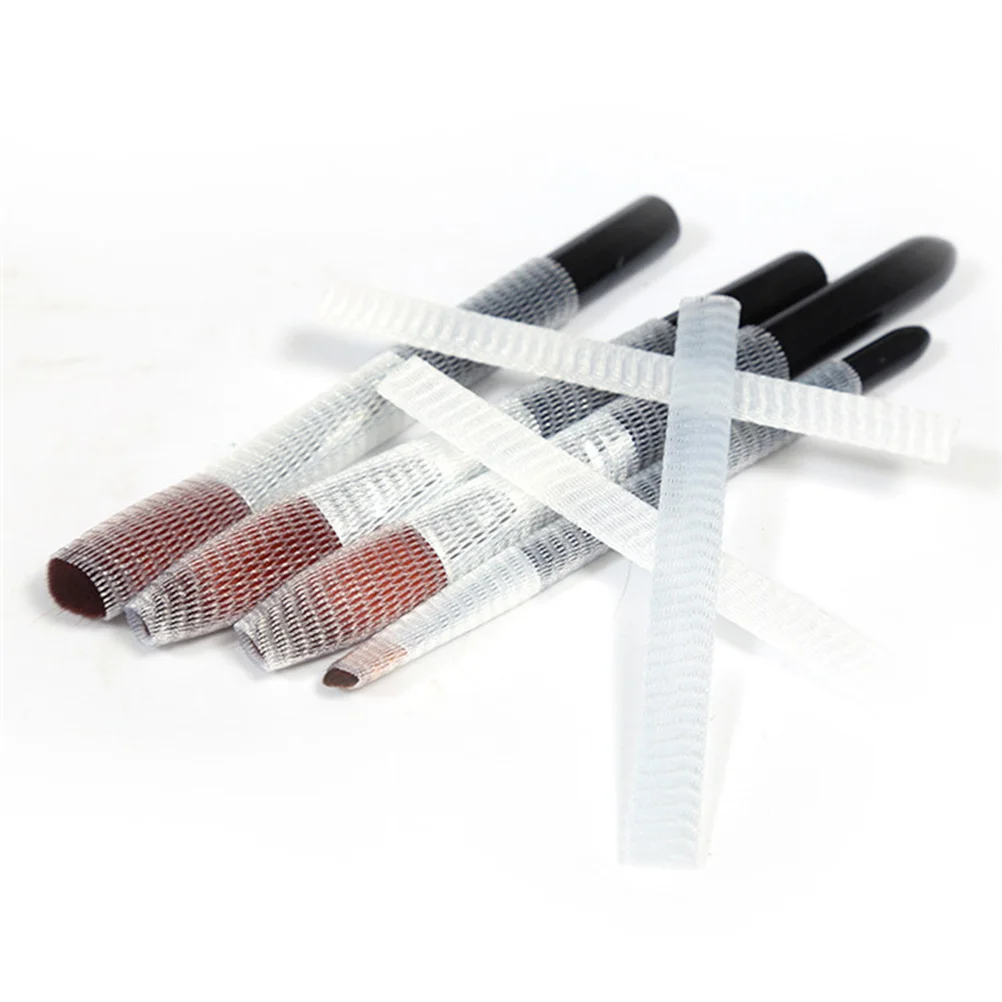 50Pcs Reusable Brush Mesh Cover - Ideal for Makeup Brush Protection Hygienic Storage Shape Retention Lightweight Travel Solution