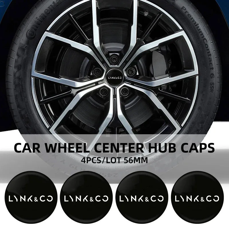 Car Wheel Center Hub Cap Sticker Car Badge Emblem sticker Decal For Lynk&Co 01 05 09 02 Lynk Co 03 EM-F 06 Phev Accessories