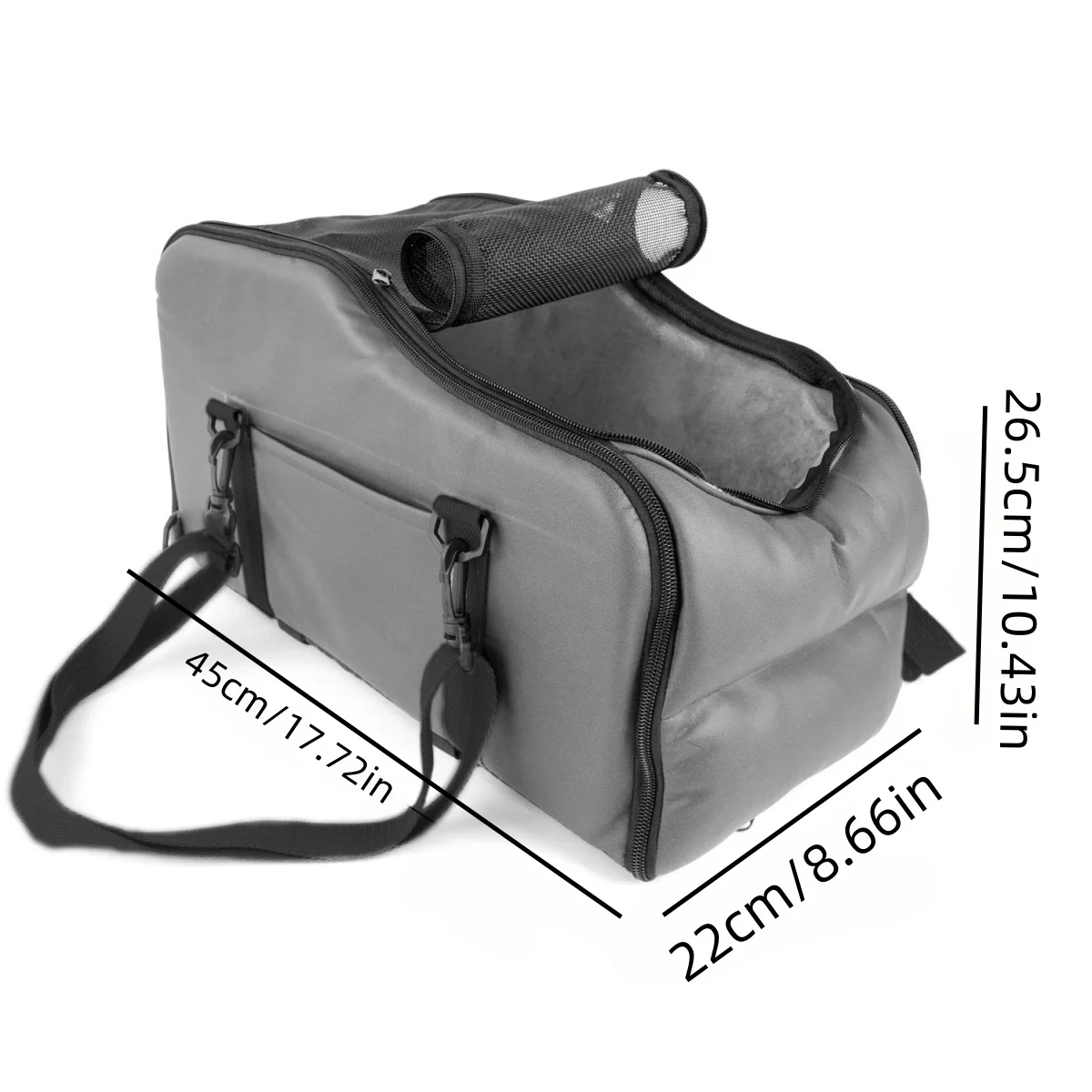 Removable and Washable Car Comfortable Pet Seat for Small Dogs and Cats - Portable Center Console Safe Travel Bed