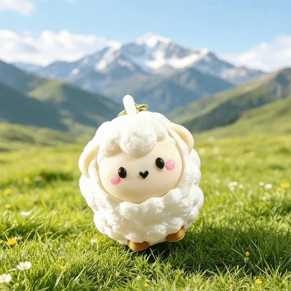 Creative 3D Printed Sheep Fidget Clicker Plastic Cute Fidget Clicker Charm Eco Friendly Fidget Button Children