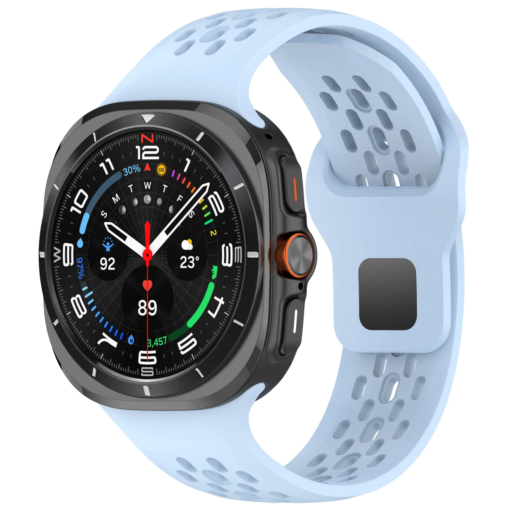 สายซิลิโคนสำหรับ Samsung Galaxy Watch ultra 47mm สายรัดข้อมือแบบนิ่มสำหรับ Galaxy ultra 47mm สำหรับ Galaxy ultra นาฬิกาผู้หญิงผู้ชาย