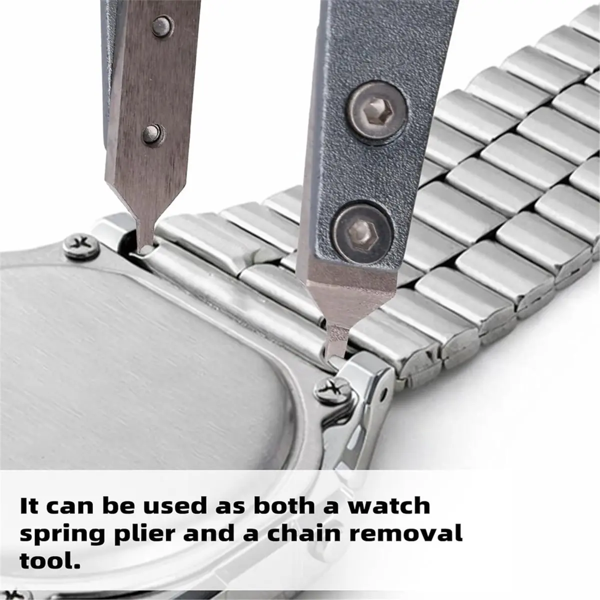 RECOMMENDATION  Spring Bar Tweezers for Watch Strap & Band - Aluminum Alloy Pin Removal Tool with Spare Fork Tips & Screwdriver