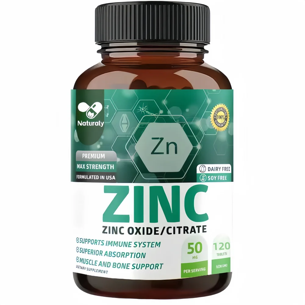 Zinc Supplements - Boosts Energy Production, Immune Support, Antioxidant