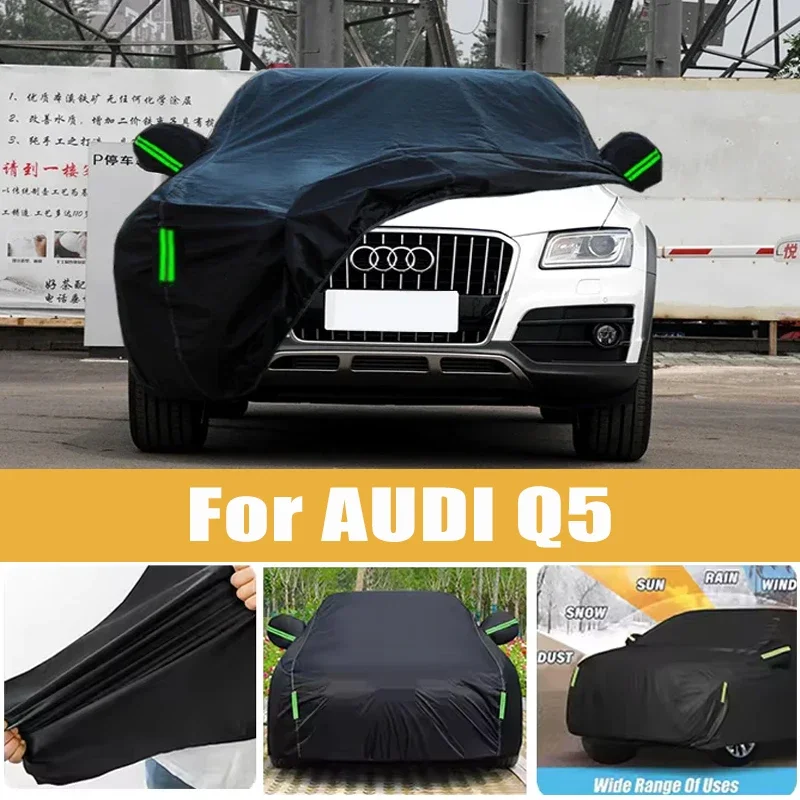 

For AUDI Q5 Full Car Cover Four Seasons Universal Outdoor Sun Anti UV Rain Snow Dust Protection Oxford Cloth Car Accessories