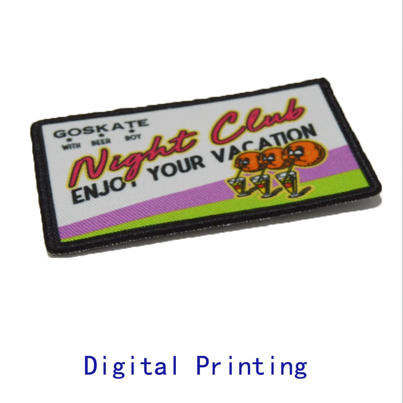 Custom Your Own Design Patches Embroidery Iron on Brand Name Military Woven Printed Badges Hook and Loop  Patch for Clothing