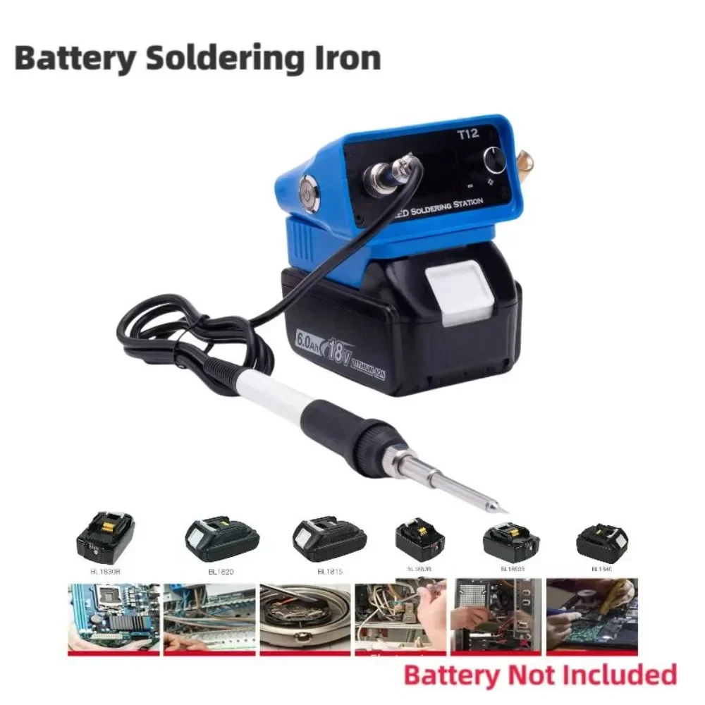 

Soldering Station Portable for Makita 18v Lithium Battery T12 Soldering Iron Welding Tool Kit Cordless Welding (No Battery)