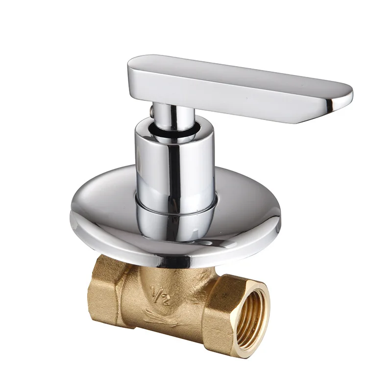 Brass Dark Valve DN15 Concealed Switch Bathhouse Shower Valve Quick-open Solar Water Supply with In-wall Maintenance Accessories