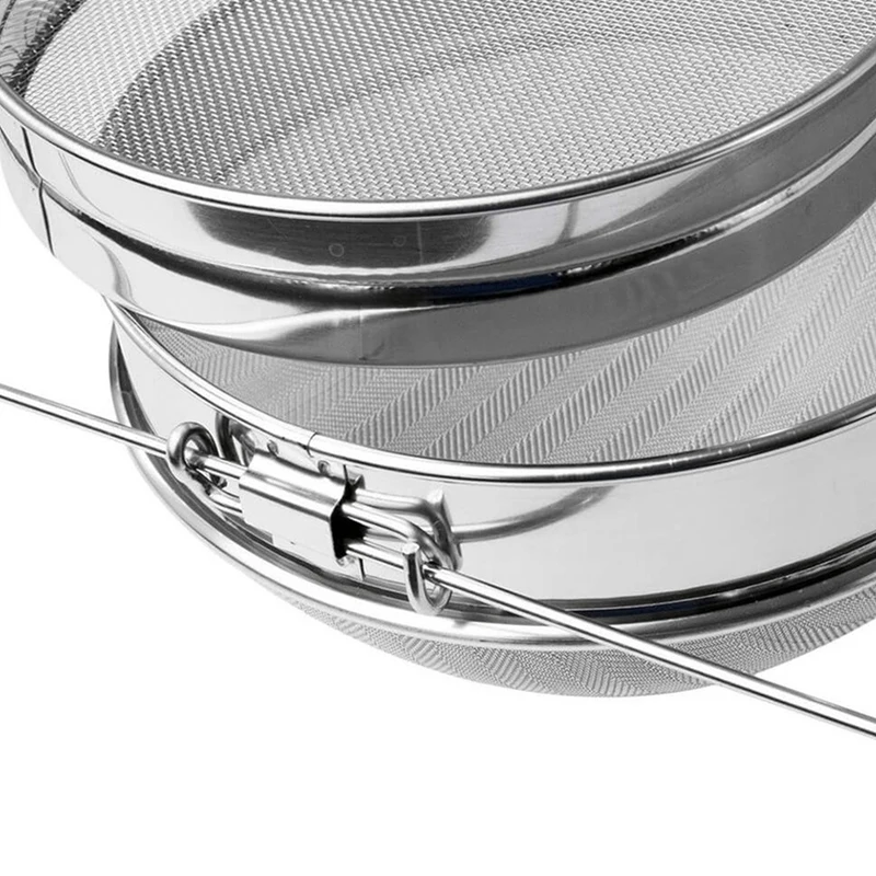 ABPP-مصفاة عسل من الفولاذ المقاوم للصدأ مزدوجة غربال عسل جزء مصفاة معدات استخلاص العسل لمدة 5 جالون دلو العسل