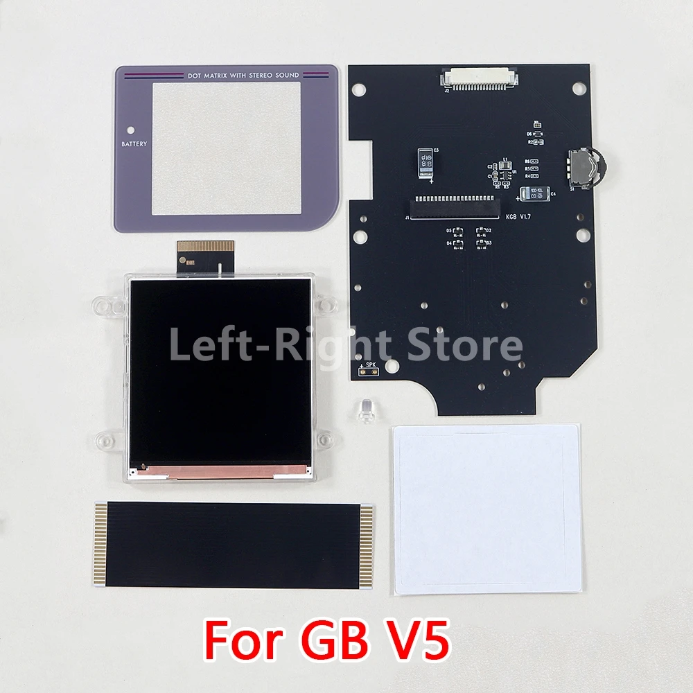 8 مجموعات استبدال ل GB V5 V5.0 2.6 بوصة الخلفية تسليط الضوء على IPS LCD سطوع الشاشة الكاملة مع الشاشة الزجاجية