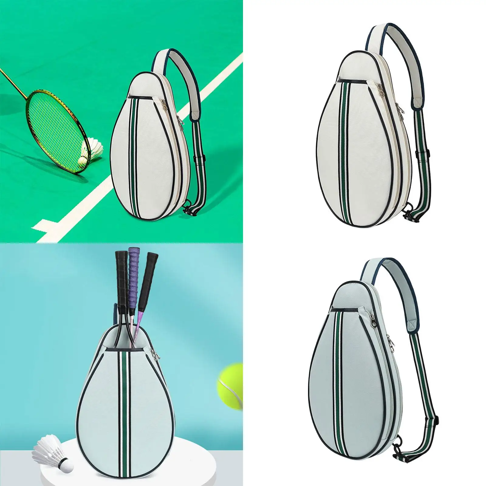 

Теннисная сумка Сумка для теннисных ракеток Большая вместимость для начинающих Универсальная дорожная сумка