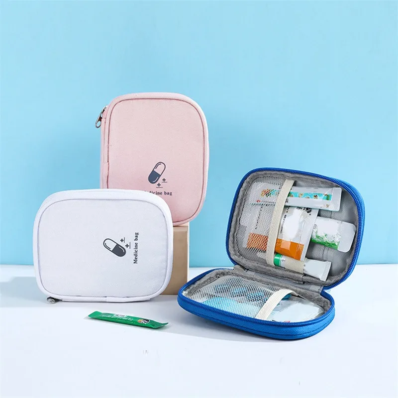 First Aid Medicine Bag Portable Medicine Storage Box Emergency Kits Pills Package Container For Home Travel Office