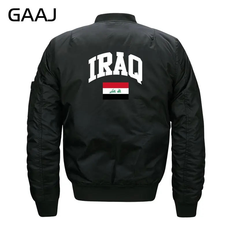 Iraq Flag Jacket Men Brand Clothing O Neck Jacket Plus Size Winter Warm For Male Military Style Fashion Windbreake Jackets Women