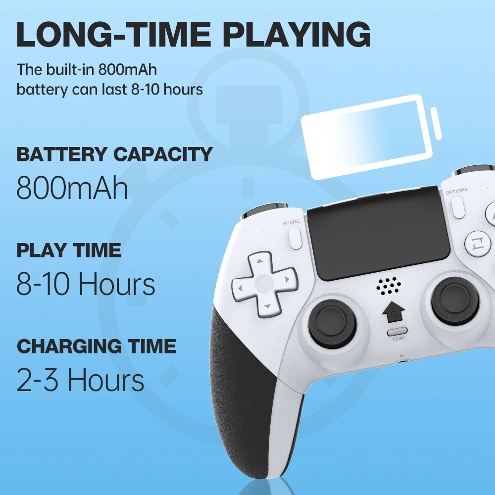 وحدة تحكم لاسلكية متوافقة مع البلوتوث لوحدة التحكم PS4/PS4 Pro/PS4 النحيفة لوحة الألعاب السلكية عصا التحكم للكمبيوتر الشخصي ملحقات الألعاب