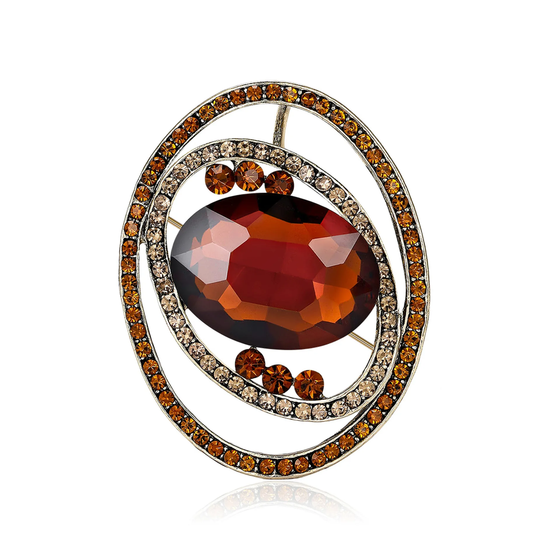 

Fashionable Glass Rhinestone Planetary Brooch For Women, Unisex, 2-Color Lapel Pin, Banquet And Party Backpack, Jewelry Gift