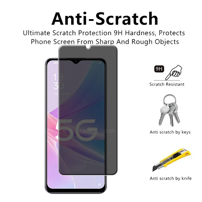 4Pcs For OPPO A78 5G Glass For OPPO A78 A 78 5G Screen Protector Protective Anti-Glare Privacy Anti-Spy Tempered Glass OPPO A78