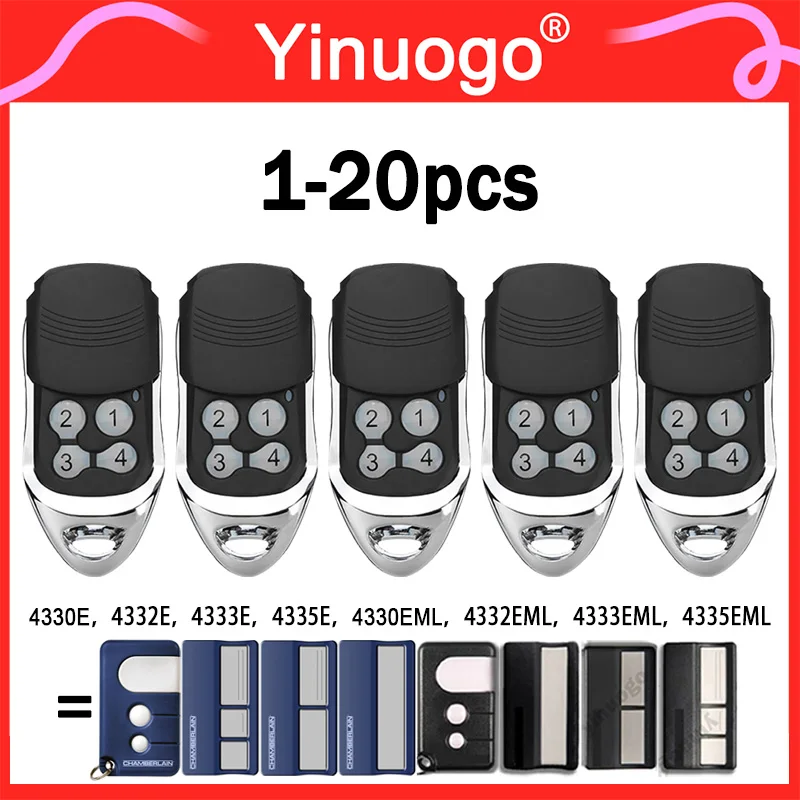 1-20pcs For 4335E 4330E 4332E 4333E 4335EML 4330EML 4332EML 4333EML Garage Door Remote Control 433.92MHz Garage Door Openers