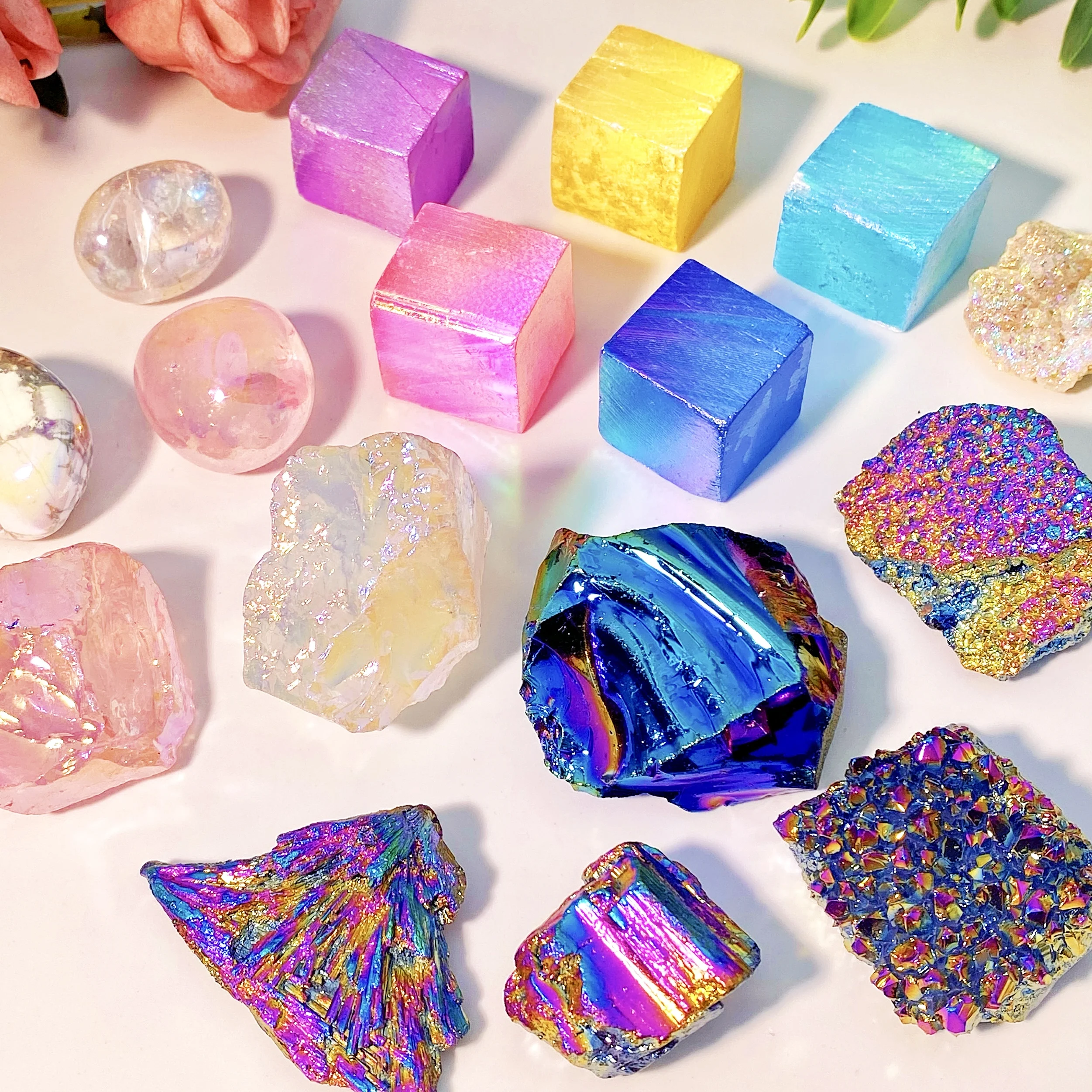 Mystery Box 100g/300g/500g Mixed Aura Raw Stone And Tumble Stone Blind Box,Exciting,Raw Stone And Tumble Stone Random Selection