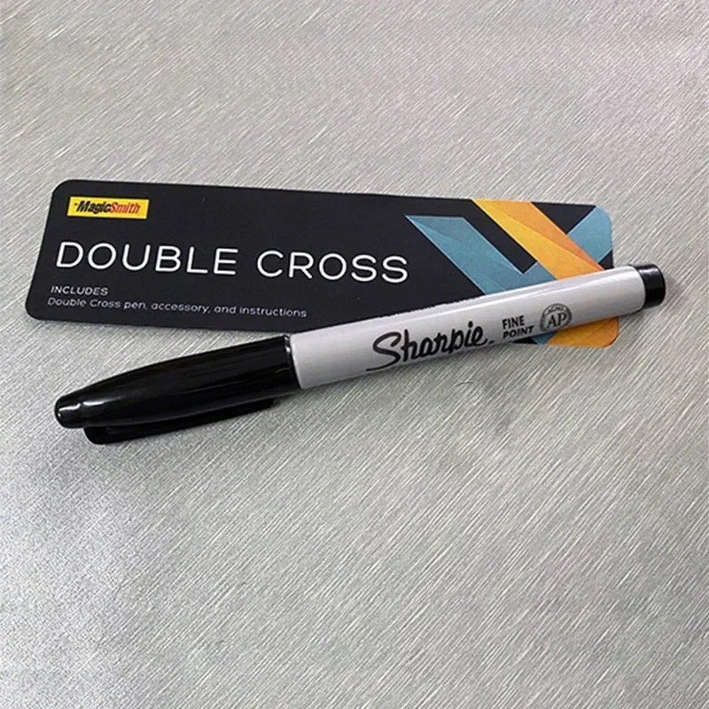 Double Cross Magic Trick Ink Vanishes Magia Magician Close Up Illusions Gimmick Mentalism Prop